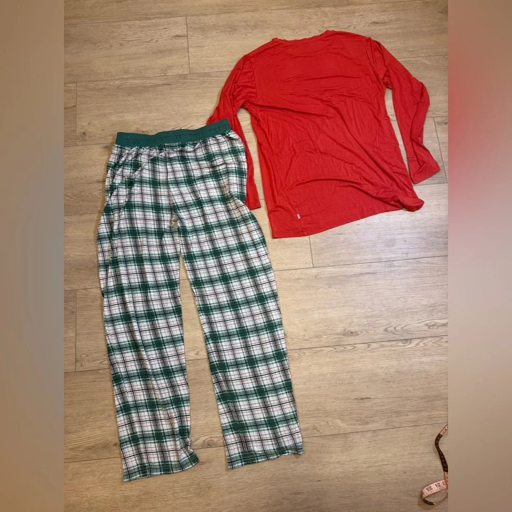 Little Sleepies‎ Mens Holiday Christmas Plaid Pajama Set Medium